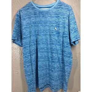 Tommy Bahama Mens Relax Round Neck Striped Cotton‎ Summer T-Shirt Size Medium